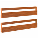 vidaXL 2 db viaszbarna tömör fenyőfa fali cipőtartó 110x8,5x23,5 cm