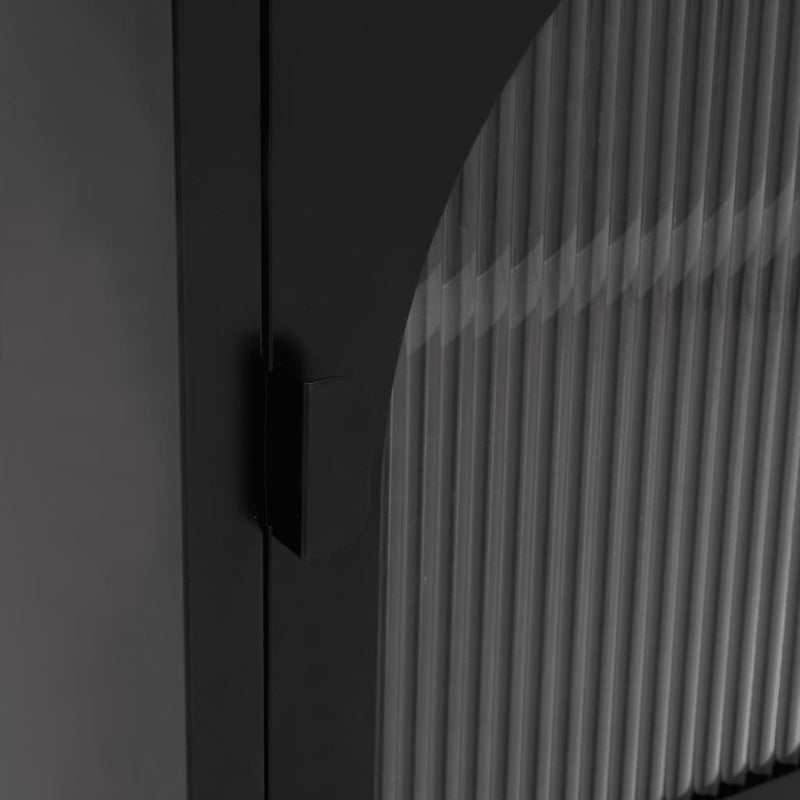 vidaXL 2 db fekete üveg és acél éjjeliszekrény 50 x 35 x 60 cm