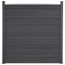 vidaXL szürke WPC kerítéspanelszett 180 x 186 cm