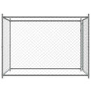 vidaXL szürke horganyzott acél kutyaláda ajtóval 2x2x1,5 m