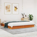 vidaXL viaszbarna tömör fenyőfa ágy matrac nélkül 180 x 200 cm