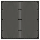 vidaXL fekete polyrattan üveglapos kerti asztal 90 x 90 x 75 cm