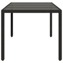vidaXL fekete polyrattan üveglapos kerti asztal 190 x 90 x 75 cm
