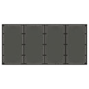 vidaXL fekete polyrattan üveglapos kerti asztal 190 x 90 x 75 cm