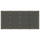 vidaXL barna polyrattan üveglapos kerti asztal 190 x 90 x 75 cm