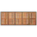 vidaXL fekete polyrattan kerti asztal akácfa lappal 240 x 90 x 75 cm