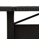 vidaXL fekete polyrattan kerti asztal akácfa lappal 240 x 90 x 75 cm
