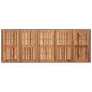 vidaXL szürke polyrattan kerti asztal akácfa lappal 240 x 90 x 75 cm