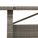 vidaXL szürke polyrattan kerti asztal akácfa lappal 240 x 90 x 75 cm