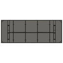 vidaXL fekete polyrattan üveglapos kerti asztal 240 x 90 x 75 cm