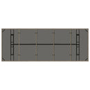 vidaXL szürke polyrattan üveglapos kerti asztal 240 x 90 x 75 cm