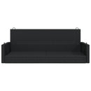 vidaXL fekete polyrattan hintapad 119 x 56 x 48 cm