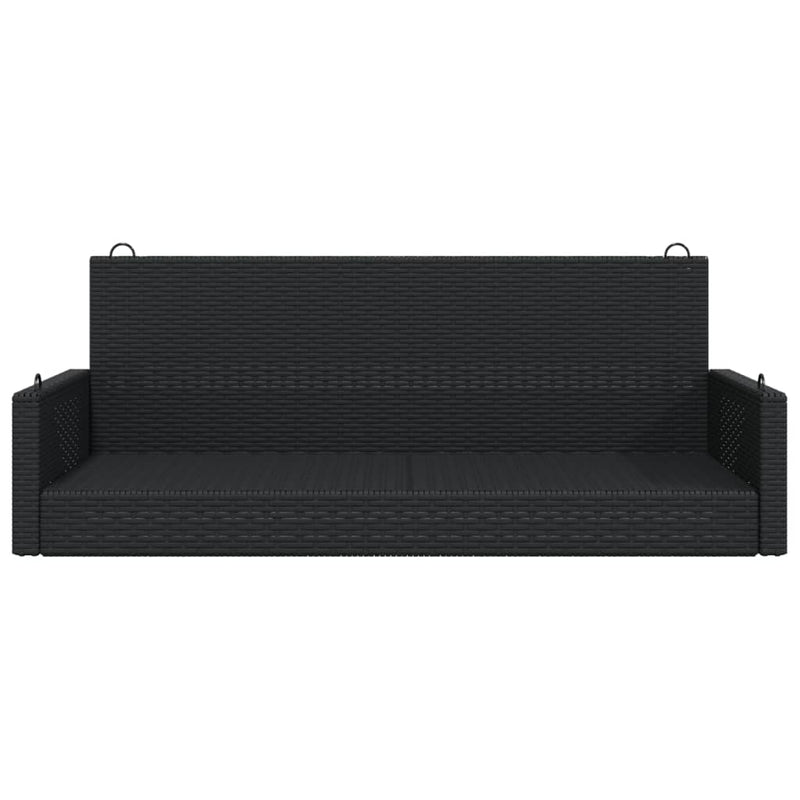vidaXL fekete polyrattan hintapad 119 x 56 x 48 cm