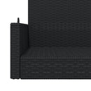 vidaXL fekete polyrattan hintapad 119 x 56 x 48 cm