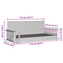 vidaXL fekete polyrattan hintapad 119 x 56 x 48 cm