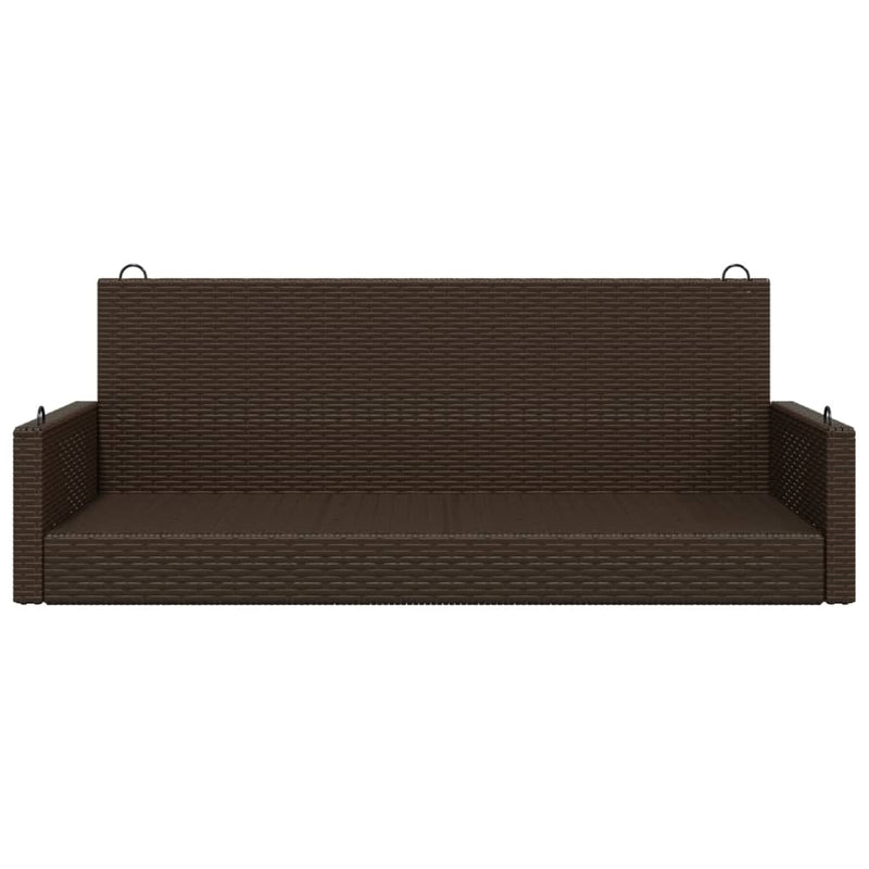 vidaXL barna polyrattan hintapad 119 x 56 x 48 cm