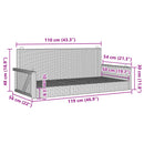 vidaXL barna polyrattan hintapad 119 x 56 x 48 cm