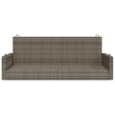 vidaXL szürke polyrattan hintapad 119x56x48 cm