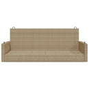vidaXL bézs polyrattan hintapad 119 x 56 x 48 cm