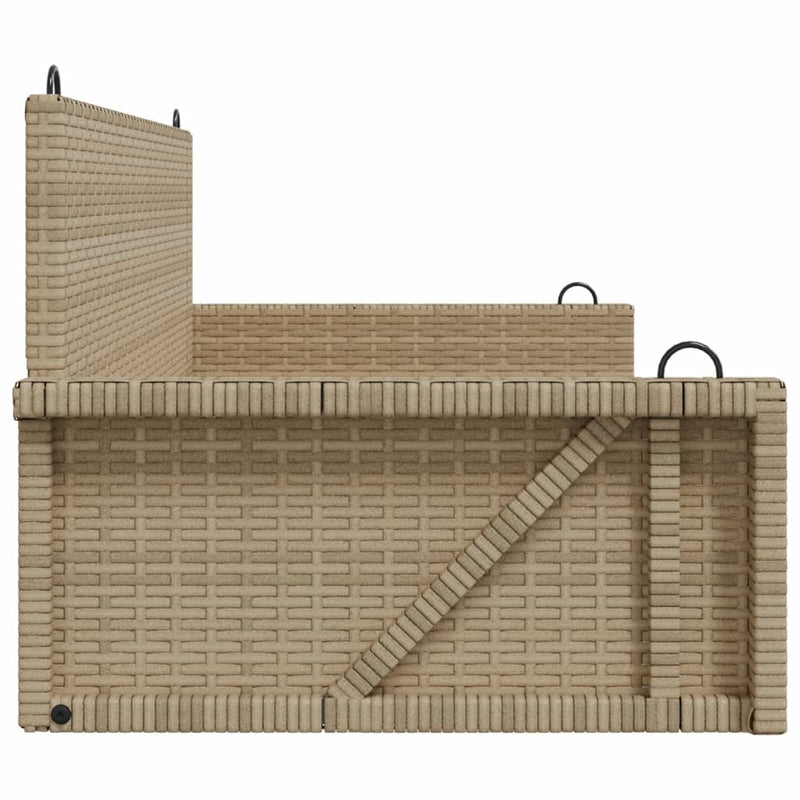 vidaXL bézs polyrattan hintapad 119 x 56 x 48 cm