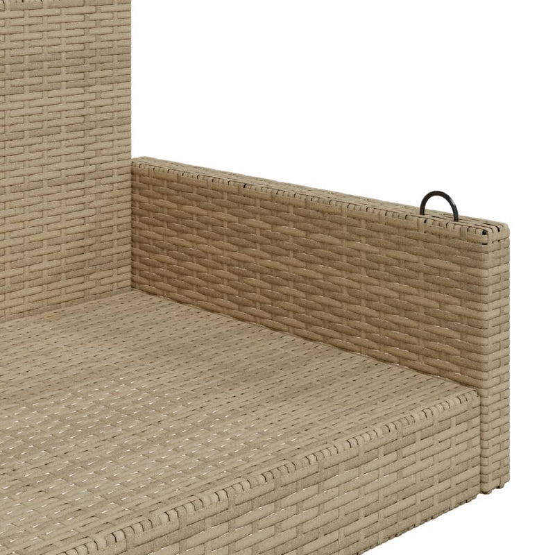 vidaXL bézs polyrattan hintapad 119 x 56 x 48 cm