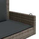 vidaXL szürke polyrattan hintapad párnákkal 119x56x48 cm