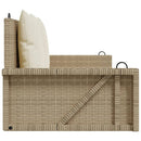 vidaXL bézs polyrattan hintapad párnával 119 x 56 x 48 cm