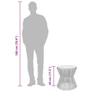 vidaXL fekete tömör akácfa dohányzóasztal drót aljjal Ø 45x44 cm