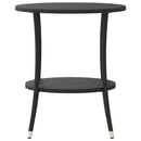 vidaXL 2 db fekete polyrattan dönthető kerti szék asztallal