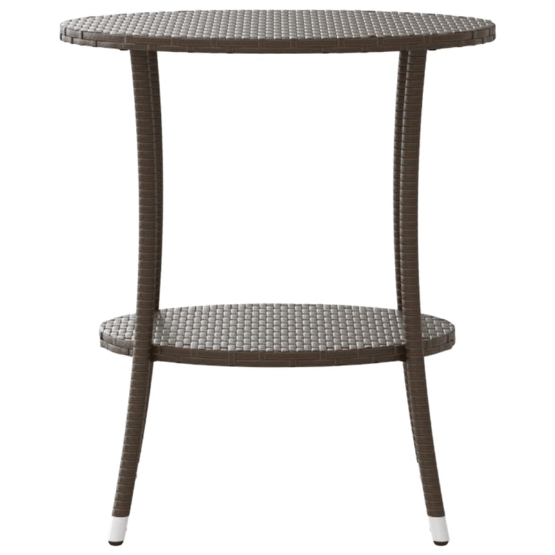 vidaXL 2 db barna polyrattan dönthető kerti szék asztallal