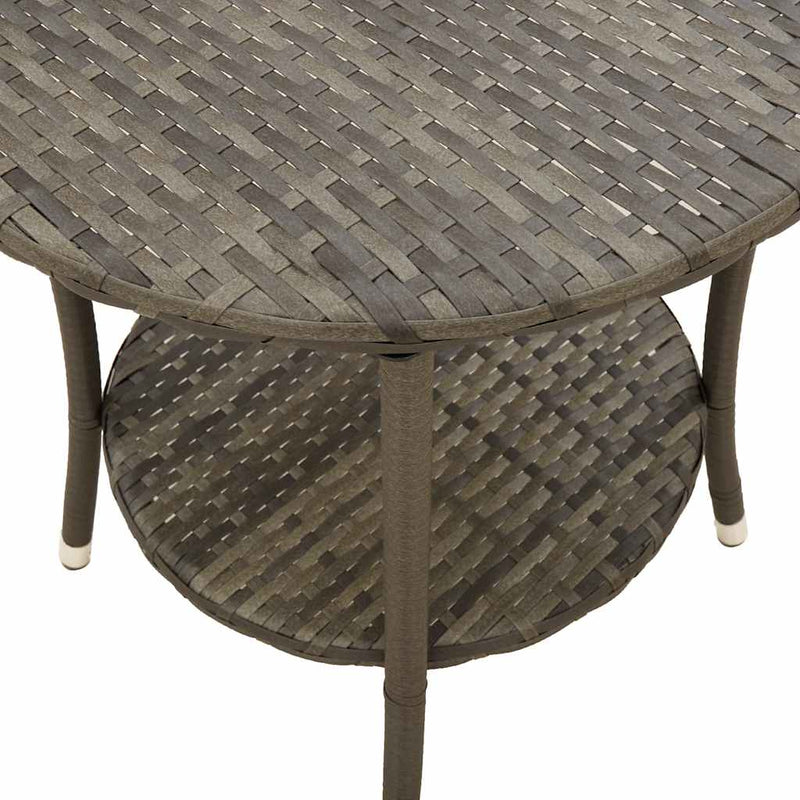 vidaXL 2 db szürke polyrattan dönthető kerti szék asztallal