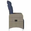 vidaXL 2 db szürke polyrattan dönthető kerti szék párnákkal