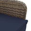 vidaXL 2 db szürke polyrattan dönthető kerti szék párnákkal