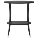 vidaXL 2 db fekete polyrattan dönthető kerti szék asztallal