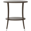 vidaXL 2 db barna polyrattan dönthető kerti szék asztallal