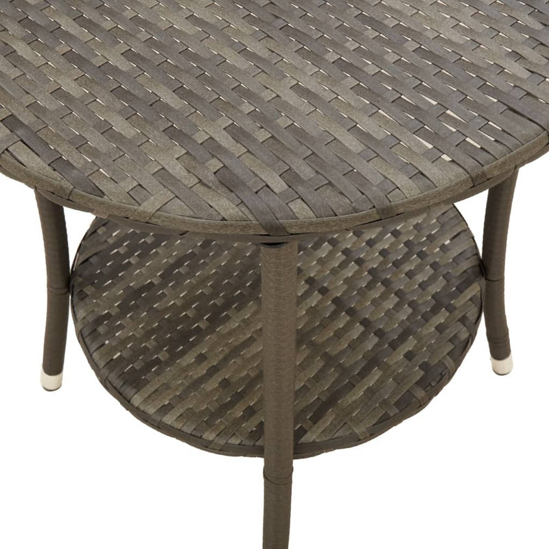 vidaXL 2 db szürke polyrattan dönthető kerti szék asztallal