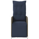 vidaXL 2 db szürke polyrattan dönthető kerti szék asztallal