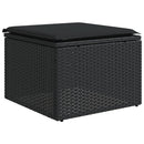 vidaXL fekete polyrattan kerti szék párnával 55 x 55 x 37 cm