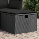 vidaXL fekete polyrattan kerti szék párnával 55 x 55 x 37 cm
