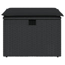 vidaXL fekete polyrattan kerti szék párnával 55 x 55 x 37 cm