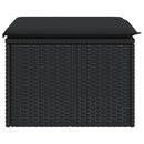 vidaXL fekete polyrattan kerti szék párnával 55 x 55 x 37 cm