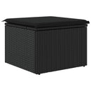 vidaXL fekete polyrattan kerti szék párnával 55 x 55 x 37 cm