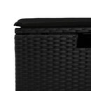vidaXL fekete polyrattan kerti szék párnával 55 x 55 x 37 cm