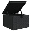 vidaXL fekete polyrattan kerti szék párnával 55 x 55 x 37 cm