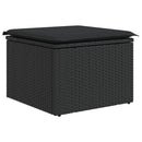 vidaXL fekete polyrattan kerti szék párnával 55 x 55 x 37 cm