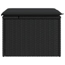 vidaXL fekete polyrattan kerti szék párnával 55 x 55 x 37 cm