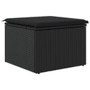 vidaXL fekete polyrattan kerti szék párnával 55 x 55 x 37 cm