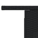 vidaXL fekete polyrattan üveglapos kerti asztal 100 x 55 x 73 cm