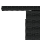 vidaXL fekete polyrattan és akácfa kerti asztal 100 x 55 x 73 cm