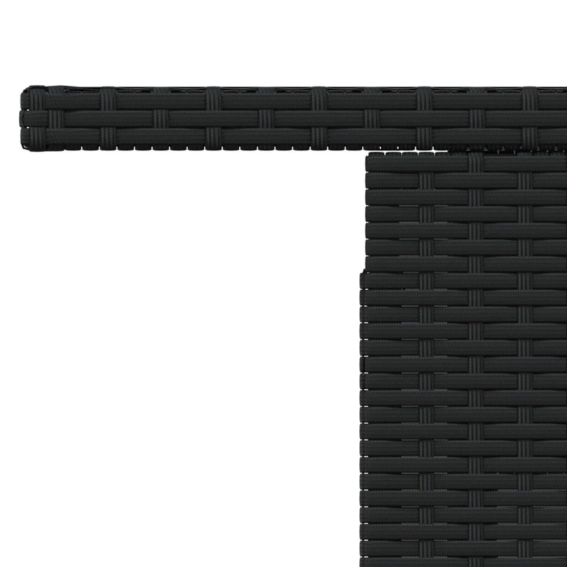 vidaXL fekete polyrattan és akácfa kerti asztal 100 x 55 x 73 cm